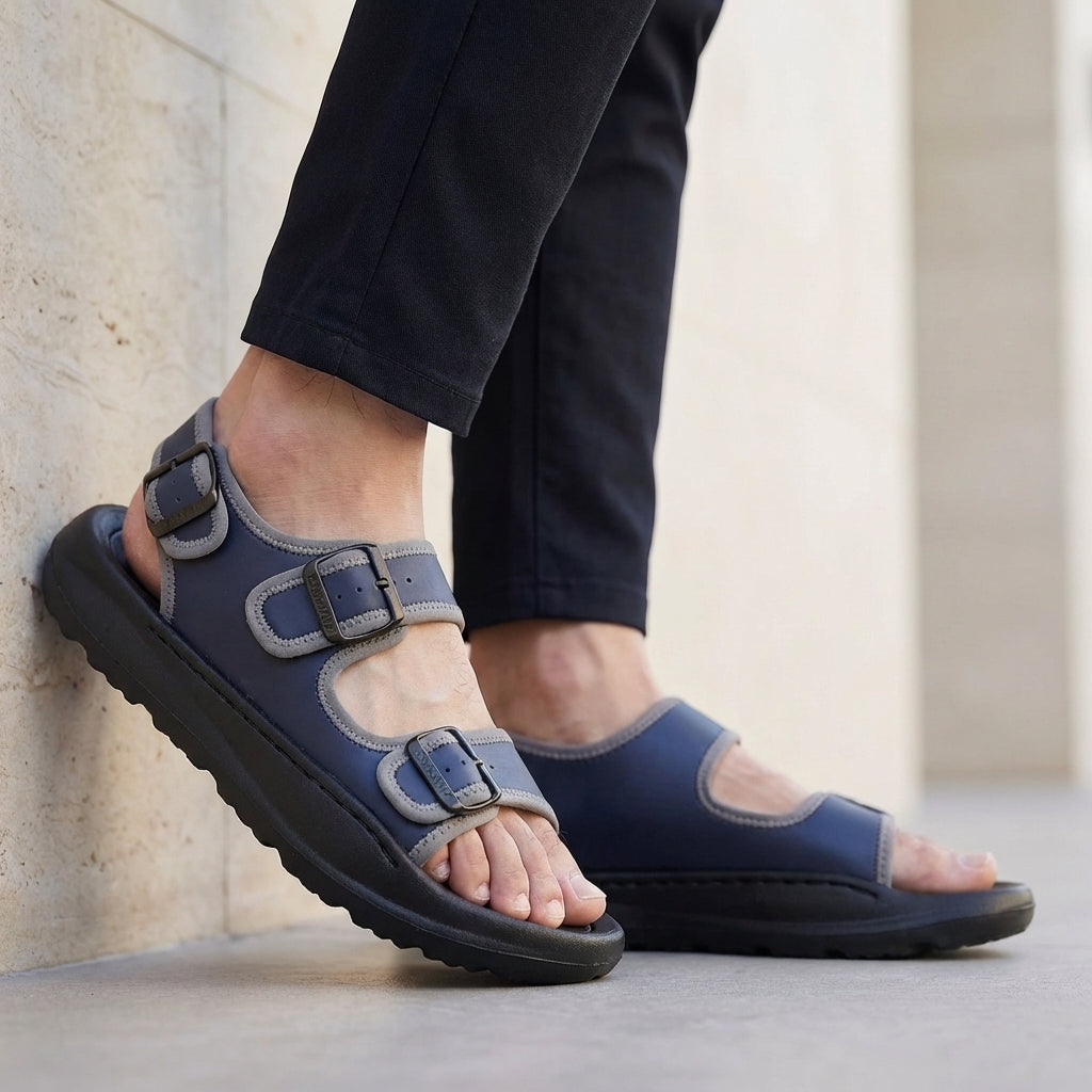 Freddie Orthopedic Wide Fit Buckle Sandal | Open-Toe Buckle Sandal