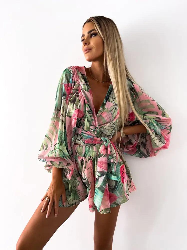 Nayra Romper | Boho Lace Playsuit - Summer Beach Romper
