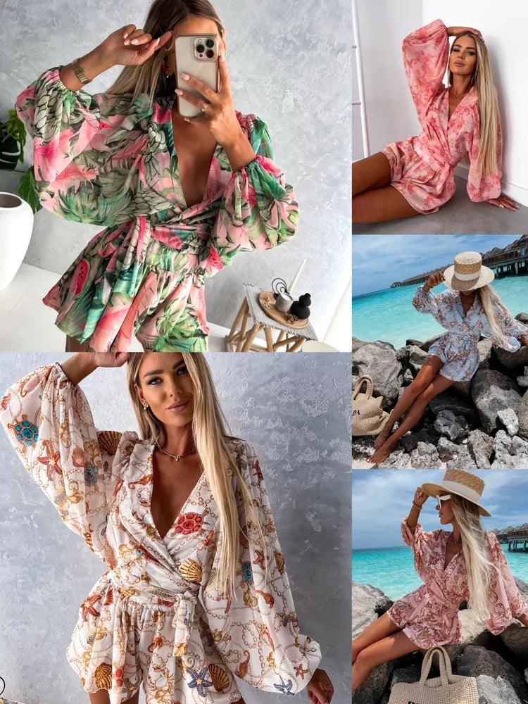 Nayra Romper | Boho Lace Playsuit - Summer Beach Romper