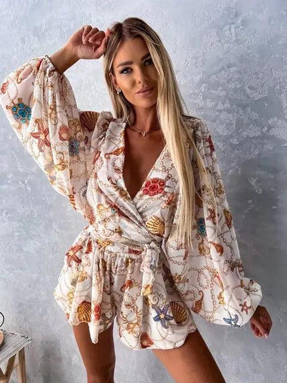 Nayra Romper | Boho Lace Playsuit - Summer Beach Romper