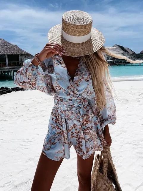 Nayra Romper | Boho Lace Playsuit - Summer Beach Romper