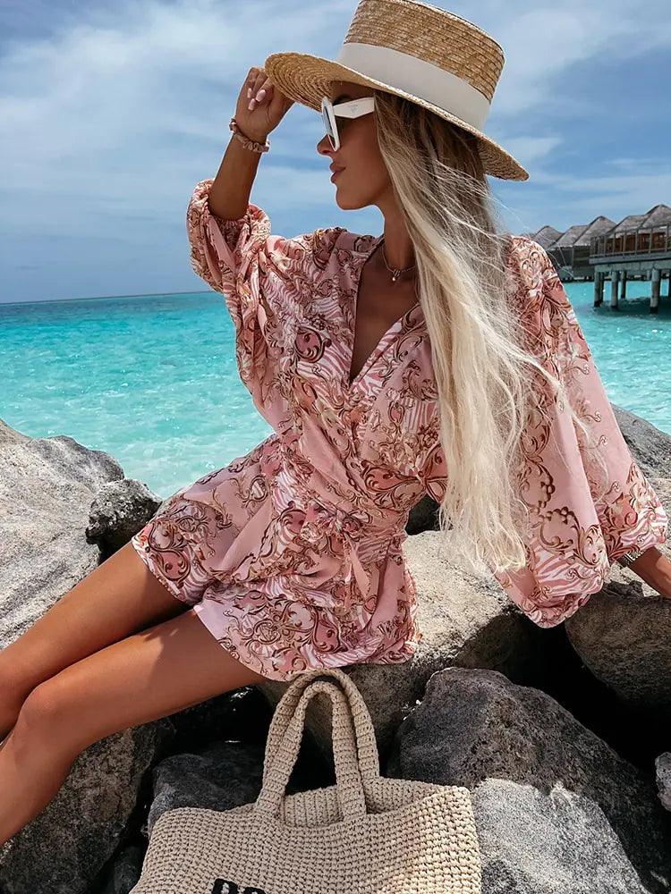 Nayra Romper | Boho Lace Playsuit - Summer Beach Romper