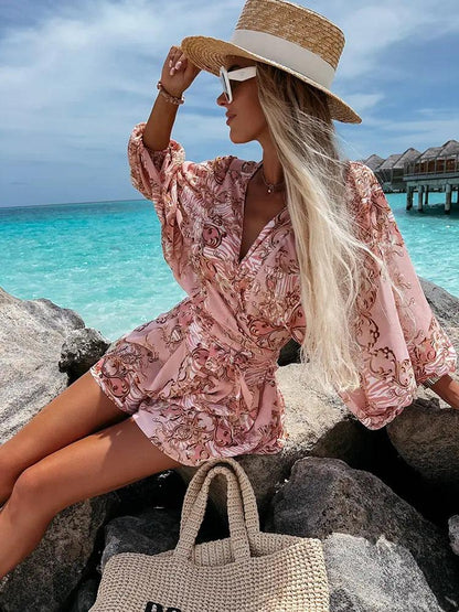 Nayra Romper | Boho Lace Playsuit - Summer Beach Romper