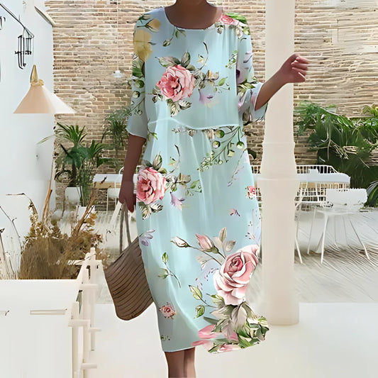 Nazia Dress | Chic Printed Flowy Midi Dress