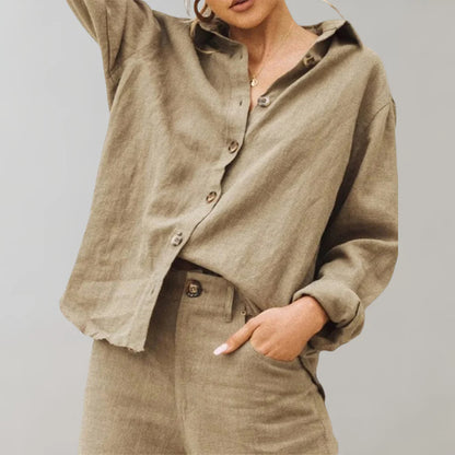 Nelle Blouse | Casual Long Sleeve Blouse with Lightweight Breathable Fabric