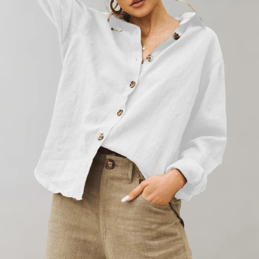 Nelle Blouse | Casual Long Sleeve Blouse with Lightweight Breathable Fabric