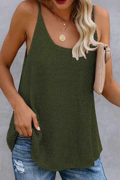Neyla Top | Knitted U-Neck Sleeveless Top