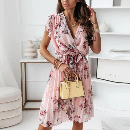 Nina Dress | Floral Wrap Midi Dress
