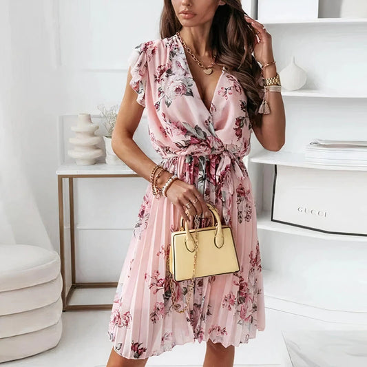 Nina Dress | Floral Wrap Midi Dress