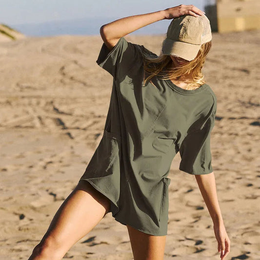 Noralyn Romper | Oversized Soft Cotton Blend Romper