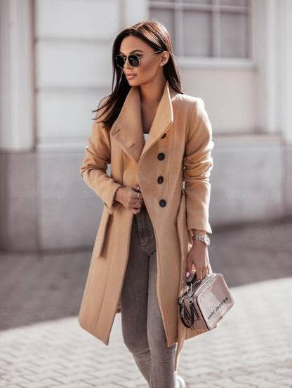 Sienna Regular Fit Trenchcoat | Button Front Belted Trenchcoat