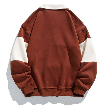 Oliver Oversized Polo Sweatshirt | Striped Collared Long Sleeve Sweatshirt