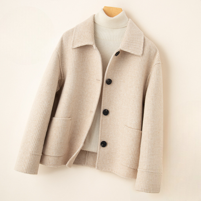Isla Relaxed Fit Jacket | Check Pattern Button Front Jacket