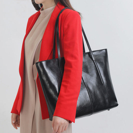 Ivy Structured Tote Bag | Solid Dual Top Handles Tote Bag