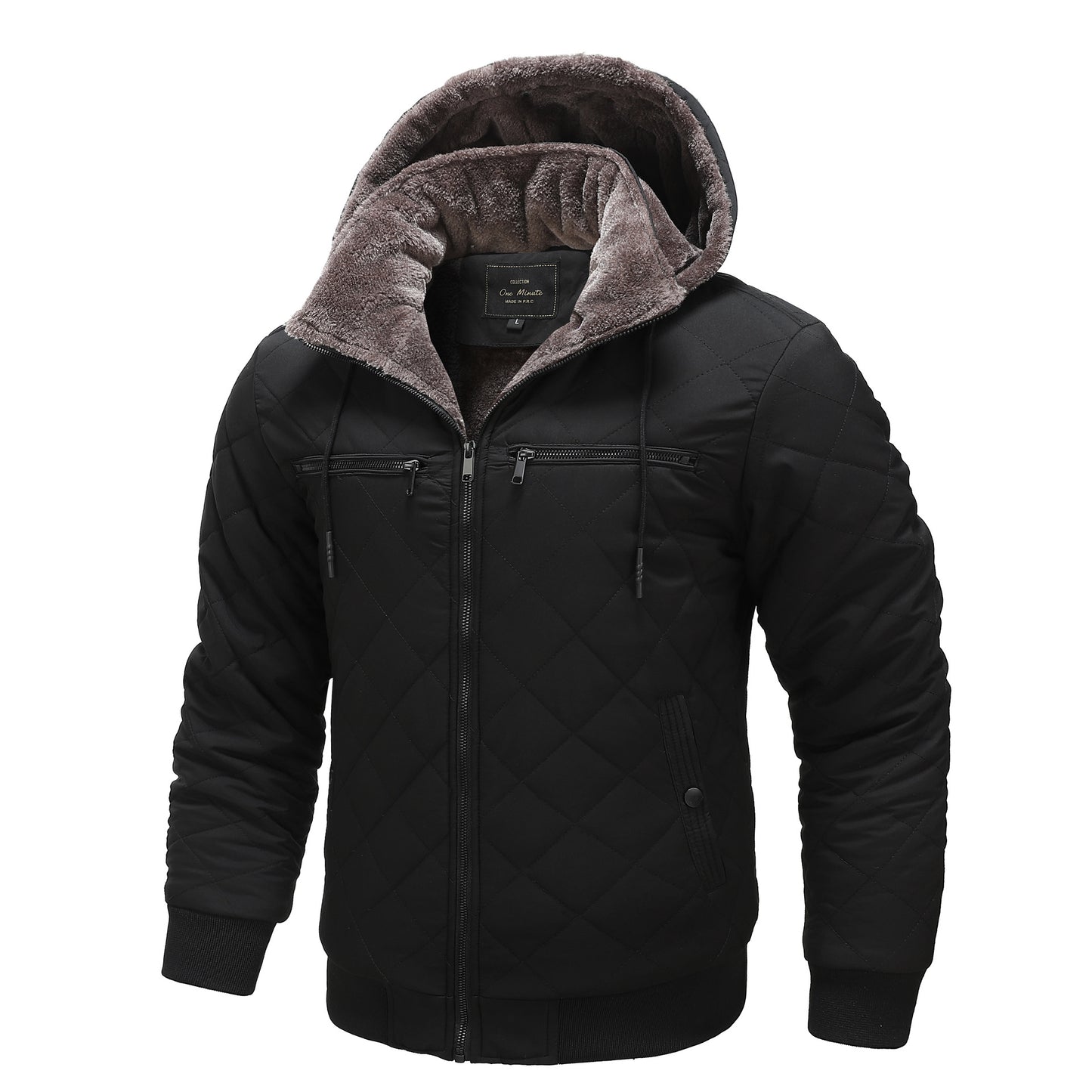 Arlo Quilted Hooded Jacket | Regular Fit Winter Bomber Jacket