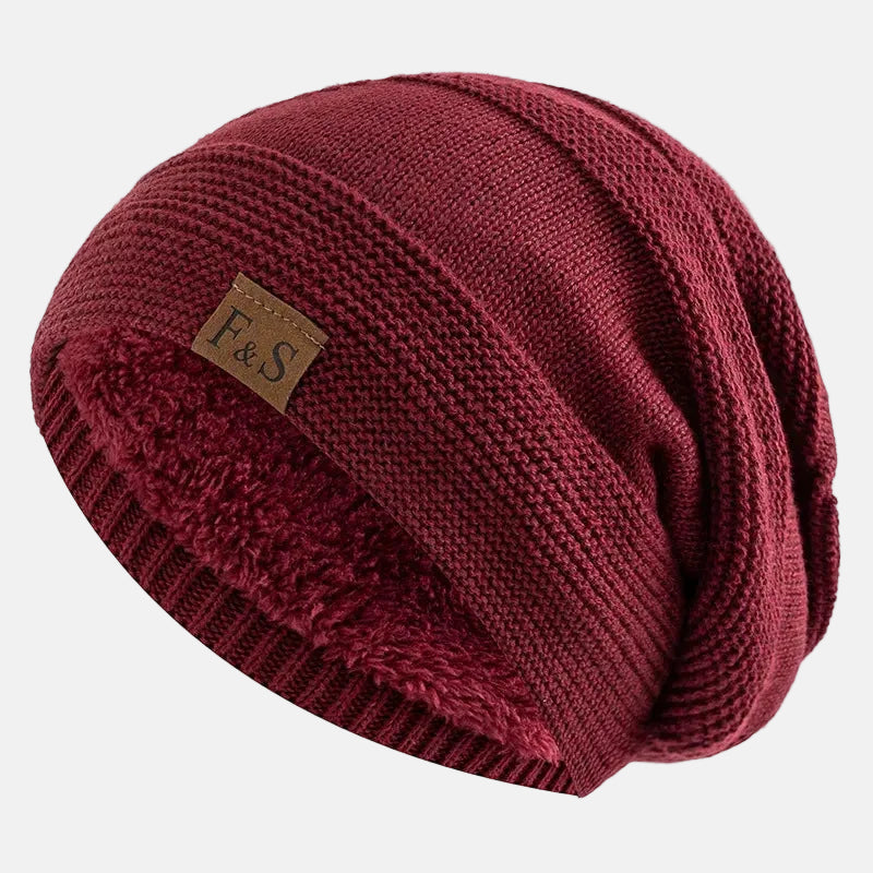Oscar Slouchy Beanie | Ribbed Fleece Lined Beanie