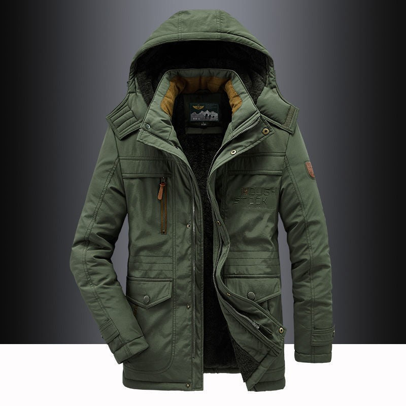 Archie Hooded Relaxed Fit Winter Jacket | Fleece Lined Quilted Shoulders Jacket