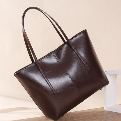Ivy Structured Tote Bag | Solid Dual Top Handles Tote Bag