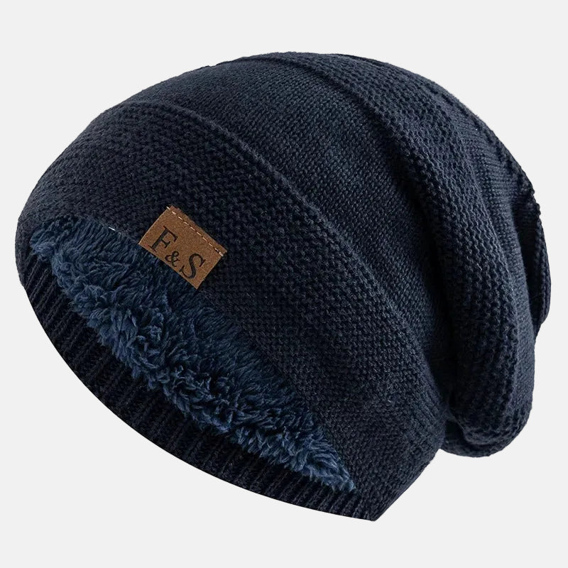 Oscar Slouchy Beanie | Ribbed Fleece Lined Beanie