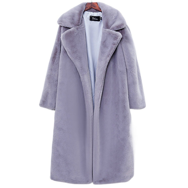 Quenika Coat | Women's Autumn Full-Length Plush Coat