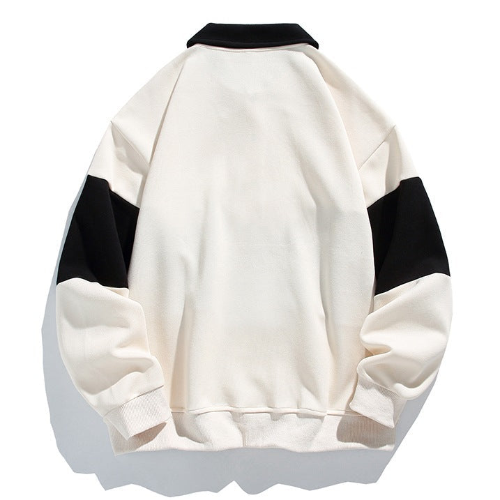 Oliver Oversized Polo Sweatshirt | Striped Collared Long Sleeve Sweatshirt