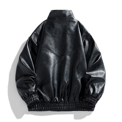 Freddie Oversized Bomber Jacket | Stand Collar Hip-Length Bomber Jacket