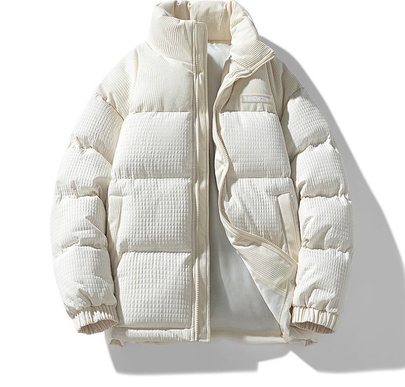 Oliver Oversized Puffer Jacket | Quilted Corduroy Panels Puffer Jacket