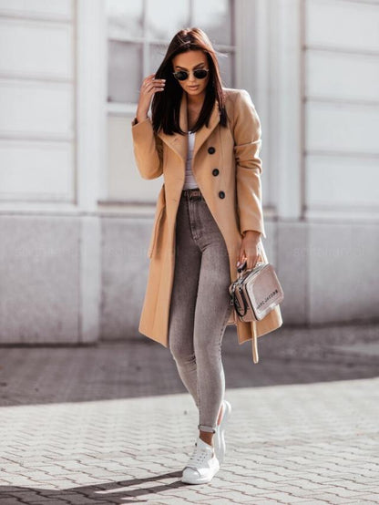 Sienna Regular Fit Trenchcoat | Button Front Belted Trenchcoat