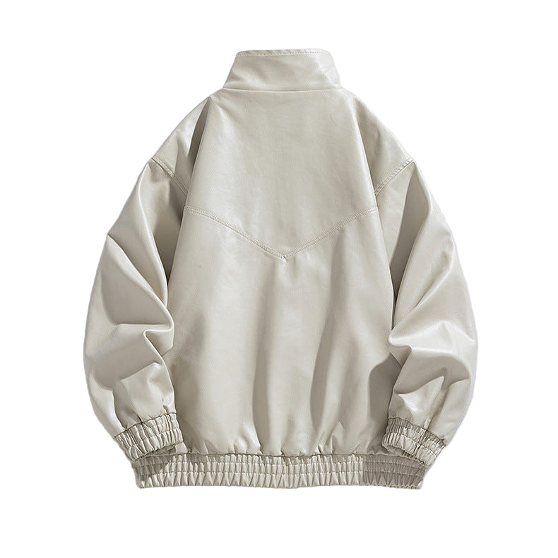 Freddie Oversized Bomber Jacket | Stand Collar Hip-Length Bomber Jacket