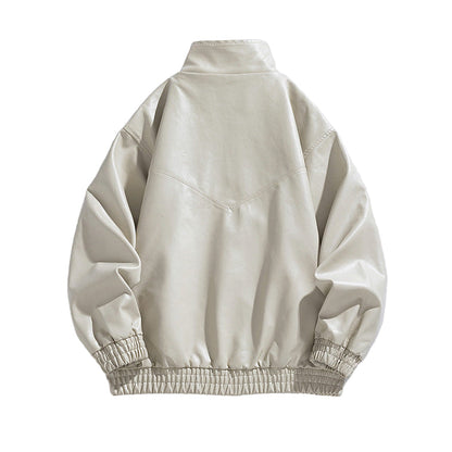Freddie Oversized Bomber Jacket | Stand Collar Hip-Length Bomber Jacket
