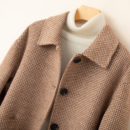 Isla Relaxed Fit Jacket | Check Pattern Button Front Jacket