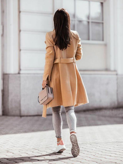 Sienna Regular Fit Trenchcoat | Button Front Belted Trenchcoat