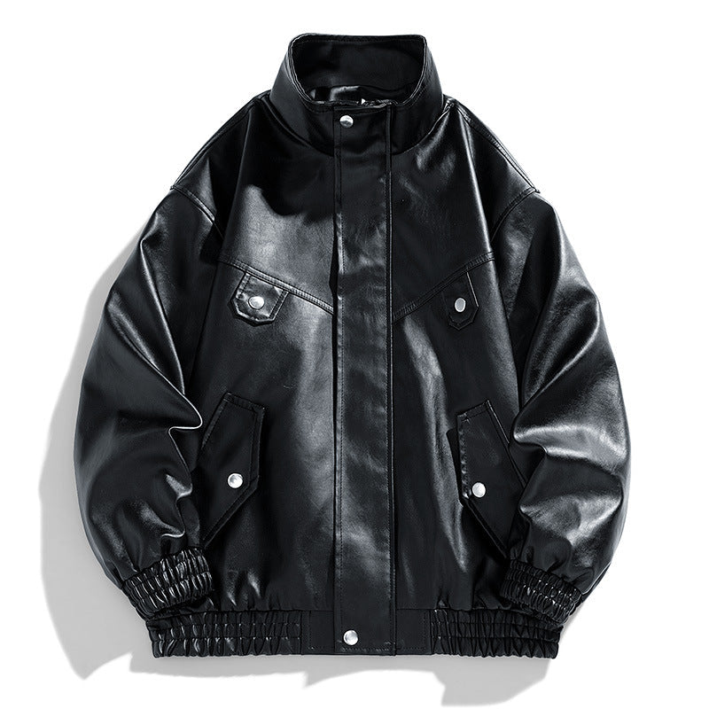 Freddie Oversized Bomber Jacket | Stand Collar Hip-Length Bomber Jacket