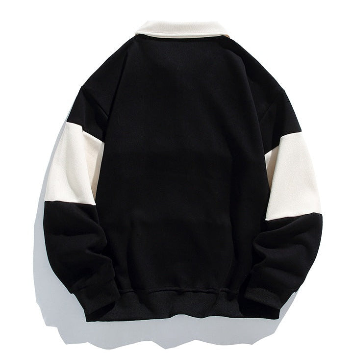Oliver Oversized Polo Sweatshirt | Striped Collared Long Sleeve Sweatshirt