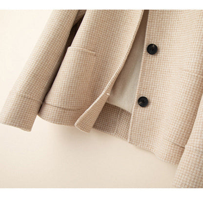 Isla Relaxed Fit Jacket | Check Pattern Button Front Jacket