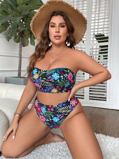Oliana Bikini | Plus Size Tropical Bikini Set