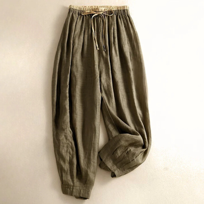 Isla Relaxed Fit Trousers | Elastic Waist Side Pockets Trousers