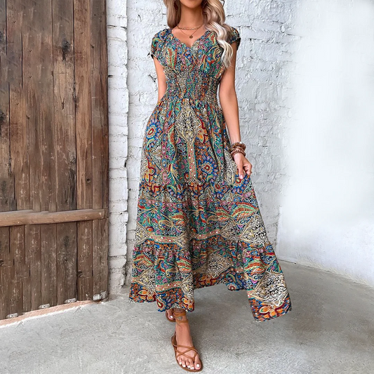 Olivetta Dress | Boho Summer Maxi Dress