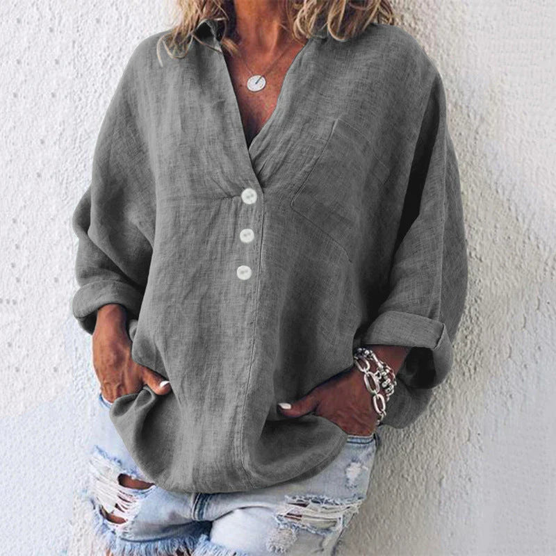 Orabelle Blouse | Women's Stylish Cotton-Linen Blouse
