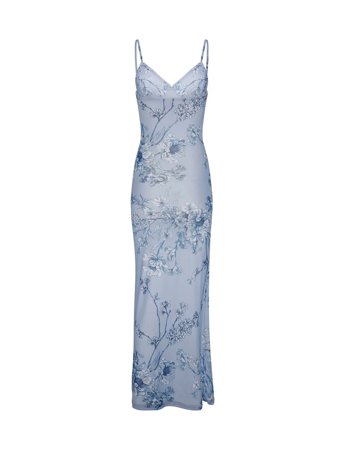 Oriyah Dress | Floral Print Sleeveless Maxi Dress with Spaghetti Straps
