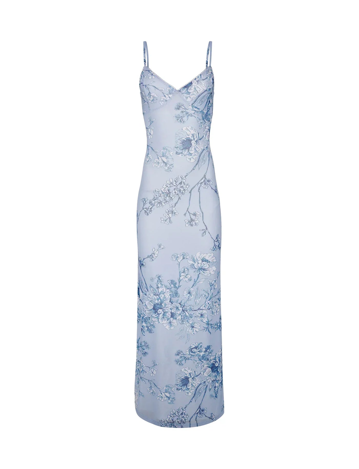Oriyah Dress | Floral Print Sleeveless Maxi Dress with Spaghetti Straps