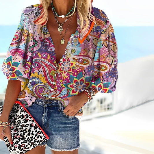 Orlanda Shirt | Women's Casual Shirt with Mandala Print