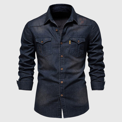 Oscar Denim Shirt | Casual Point Collar Shirt