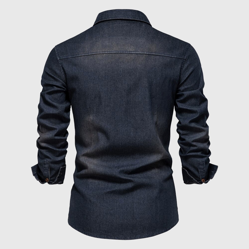 Oscar Denim Shirt | Casual Point Collar Shirt