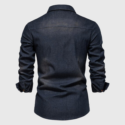 Oscar Denim Shirt | Casual Point Collar Shirt