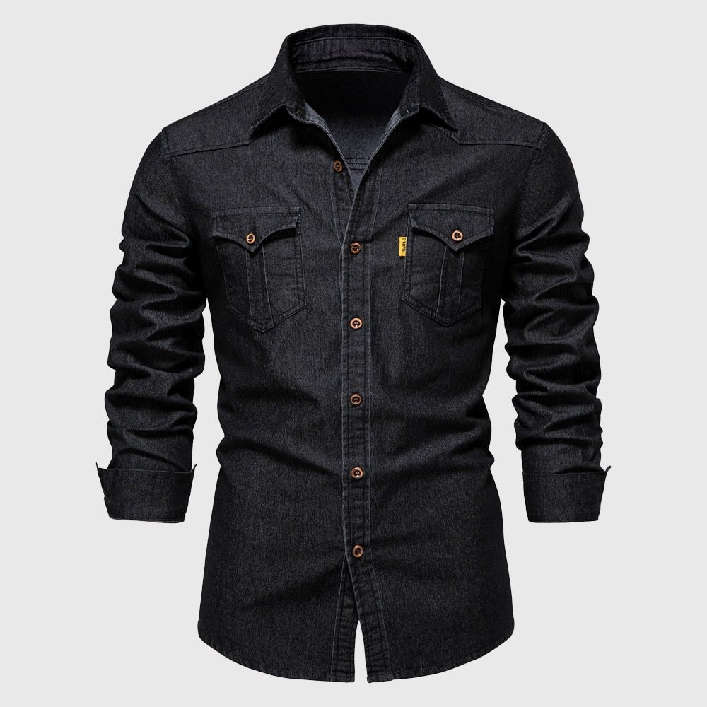 Oscar Denim Shirt | Casual Point Collar Shirt