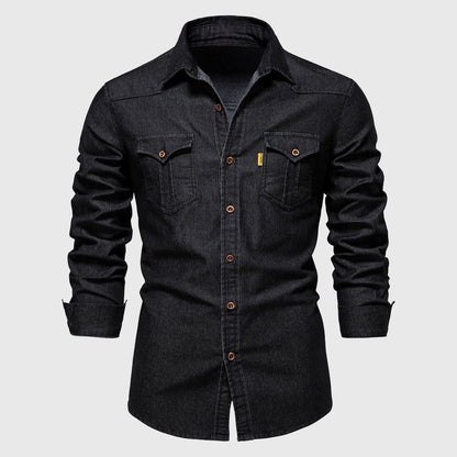 Oscar Denim Shirt | Casual Point Collar Shirt