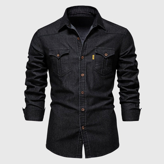Oscar Denim Shirt | Casual Point Collar Shirt