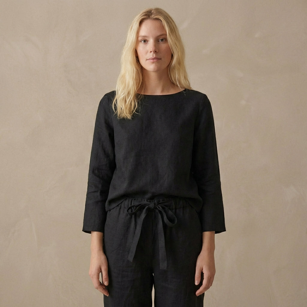 Women's Loungewear Set - Relaxed Fit - Blouse & Pants