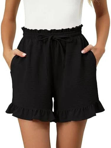 Paityn Shorts | Ruffle Hem Cotton Shorts